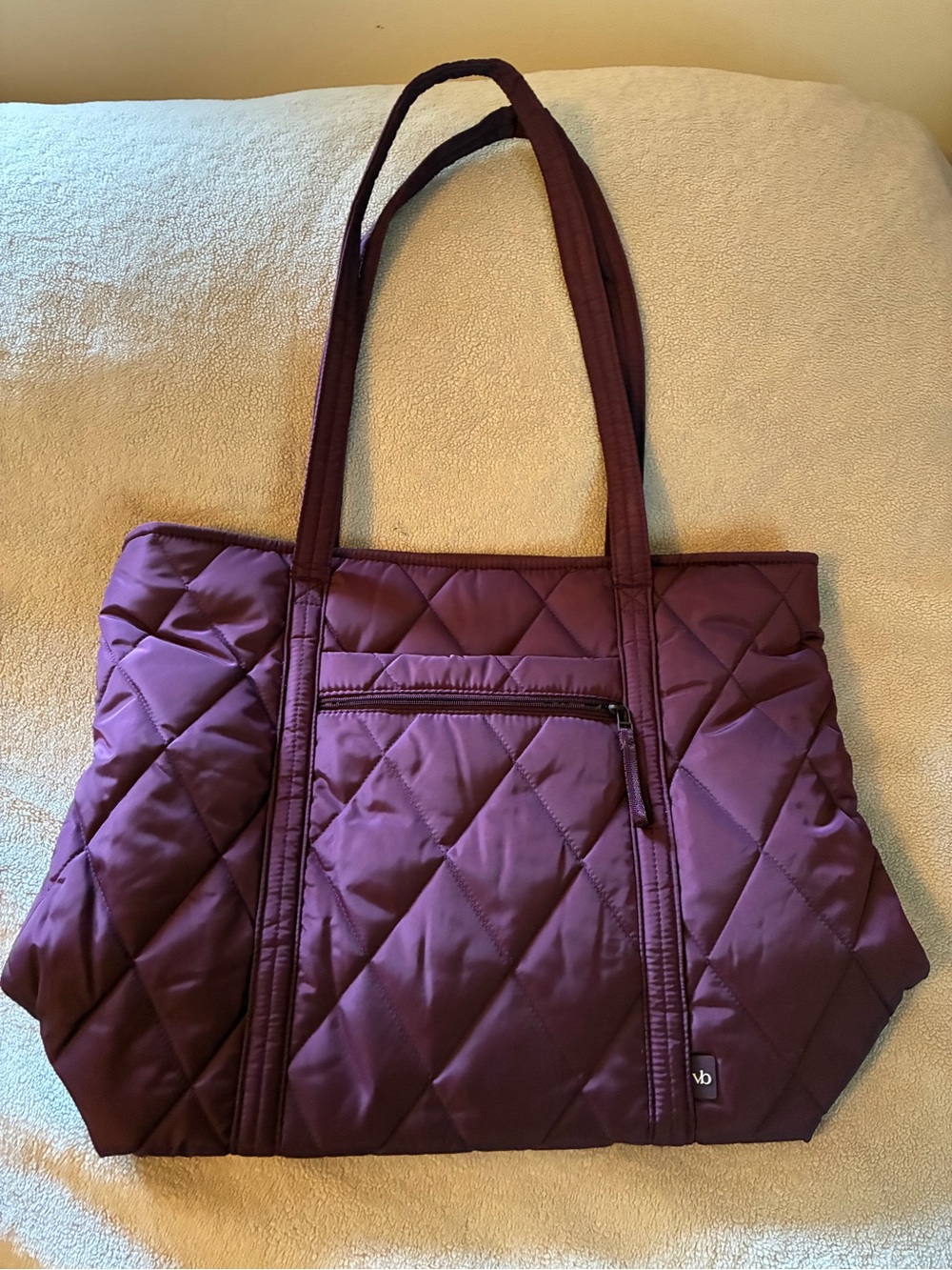 Vera Bradley Fig Maroon Burgundy Ultralight Vera Tote large NWT